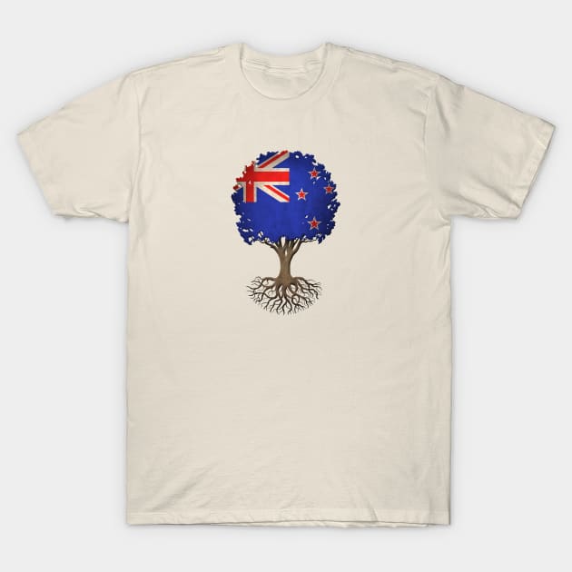 Tree of Life with New Zealand Flag T-Shirt by jeffbartels